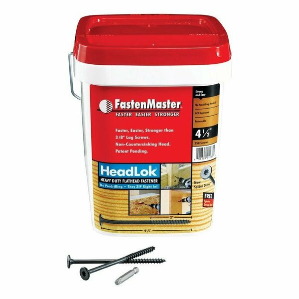 Fastenmaster HEADLOK SCREW 4.5 in. 250PC FMHLGM412-250